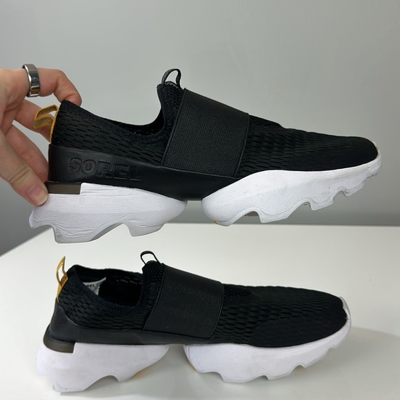 Sorel Kinetic Impact Sneakers Black Strap Mesh Slip On Fabric Shoes Size 9.5 - Picture 14 of 16